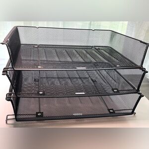 Rolodex Letter Tray Metal Black